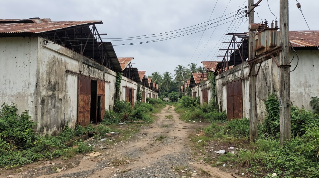 Sebelum - pembelian material dari kompleks pergudangan pabrik oleh Asas Material